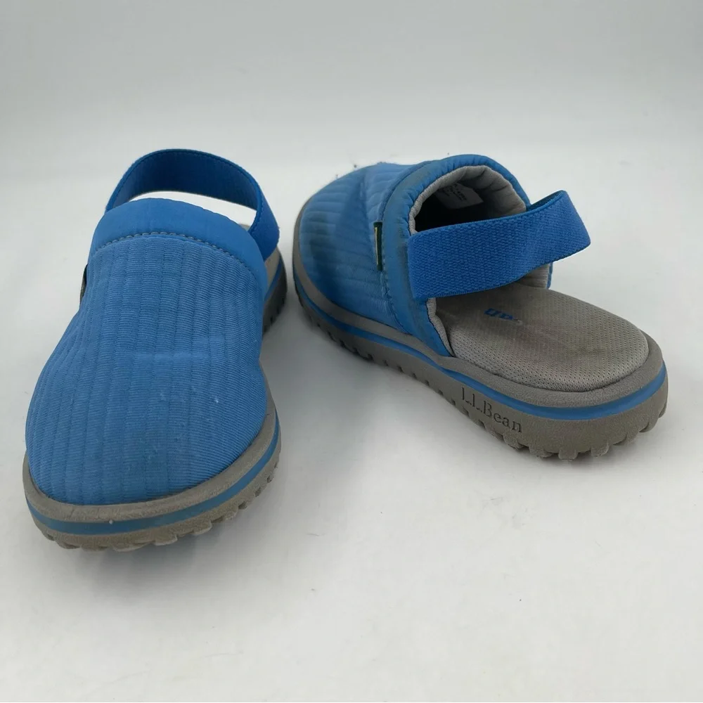 LL Bean Unisex Kids Blue Mule Slippers Sandals - Size 10/11